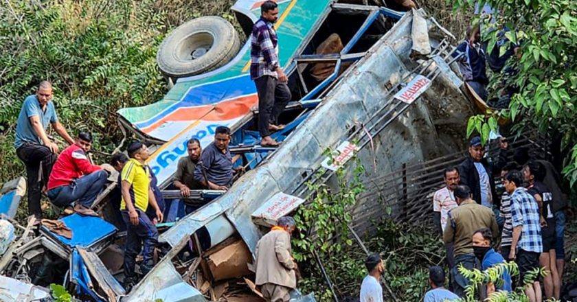 At least 36 dead in northern India after overcrowded bus skids into deep gorge