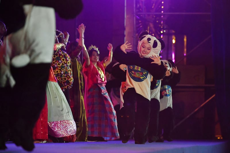 People in costumes perform onstage at the 13th Confucius Institute Conference in Chengdu, Sichuan province, China, Dec. 4, 2018.