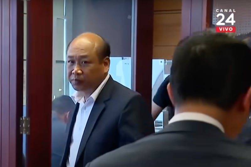 A man who was part of Vietnam\'s delegation visiting Chile is seen in court in Santiago, Chile, in this image from a broadcast by Television Nacional de Chile’s 24 Horas channel, carried on YouTube.