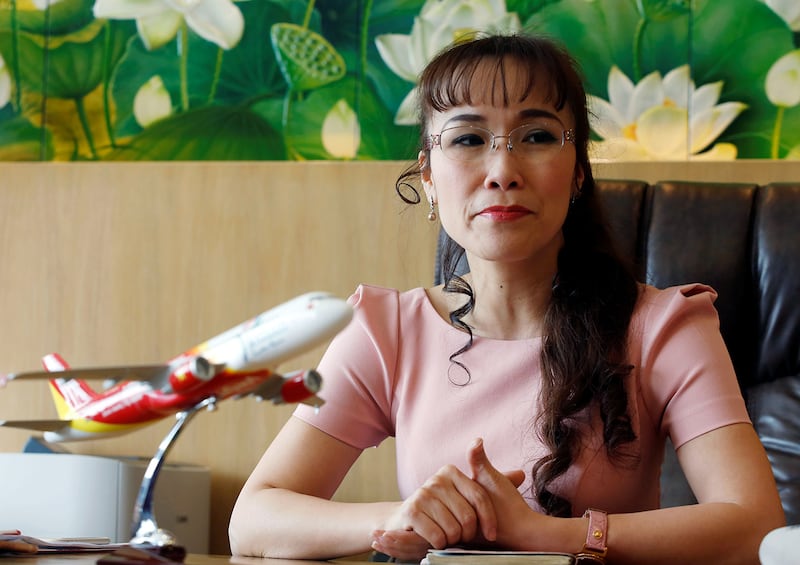 VietJet Air CEO Nguyen Thi Phuong Thao attends an interview in her office in Ho Chi Minh City, Vietnam, January 10, 2017. Picture taken January 10, 2017.  REUTERS/Kham