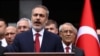 FILE - Turkey's Foreign Minister Hakan Fidan speaks during a ceremony in Ankara, Turkey, June 5, 2023. At a news conference in Istanbul, Fidan said a second round of talks between Somalia and Ethiopia will take place in Ankara next week.